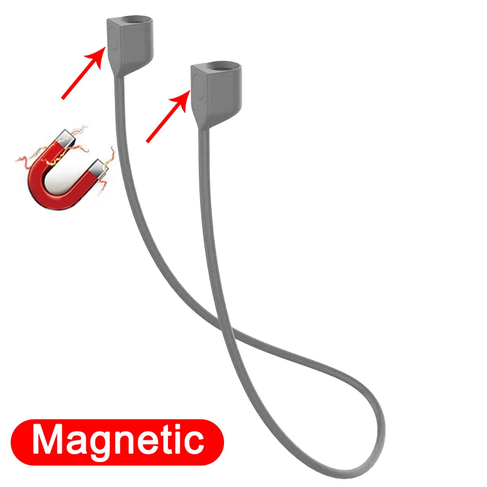 Soft Silicone Anti Lost Magnetic Rope Earphones for Apple Airpods